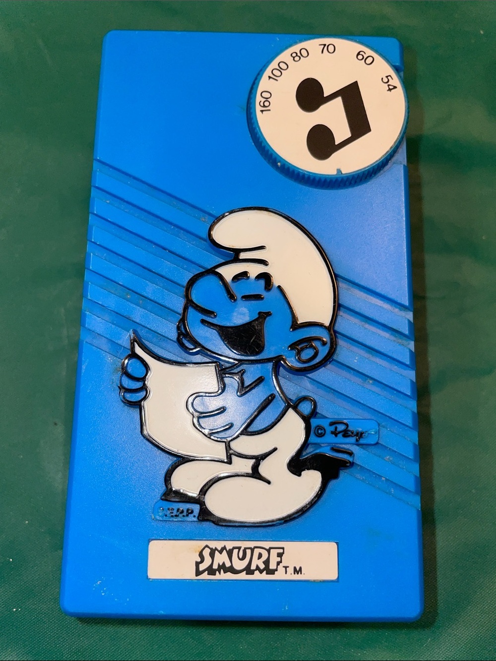 1982 smurfs transitor radio